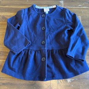 Jasper Conran Junior J Blue Cardigan Sweater Button Down Ruffle Baby 18-24M Navy